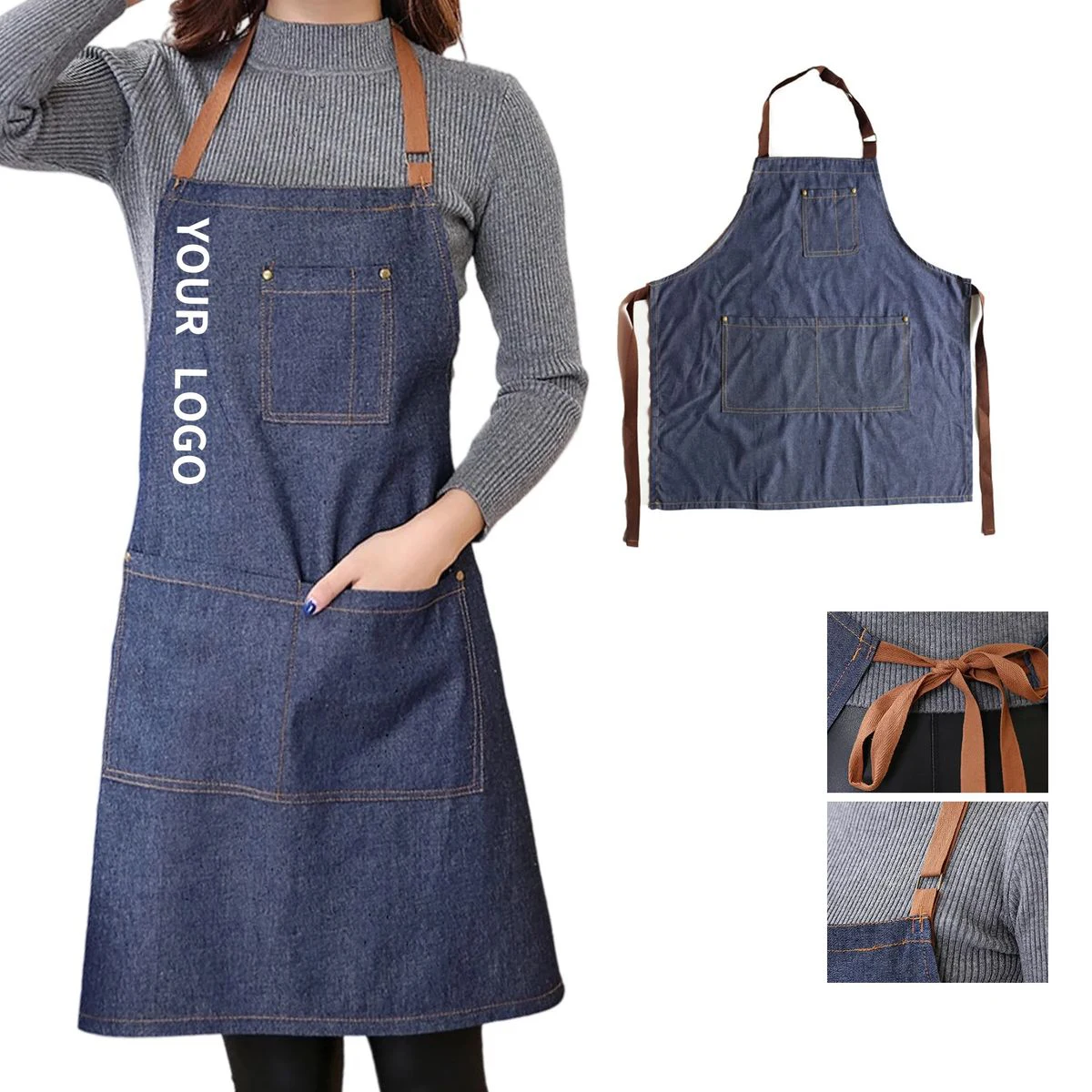 Unisex Denim Apron for Cooking and Gardening 1