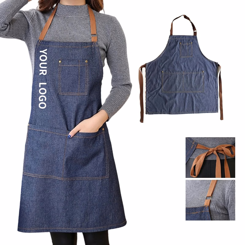 Unisex Denim Apron for Cooking and Gardening