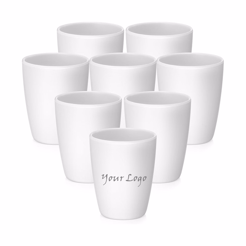 White Melamine Cups 9 oz
