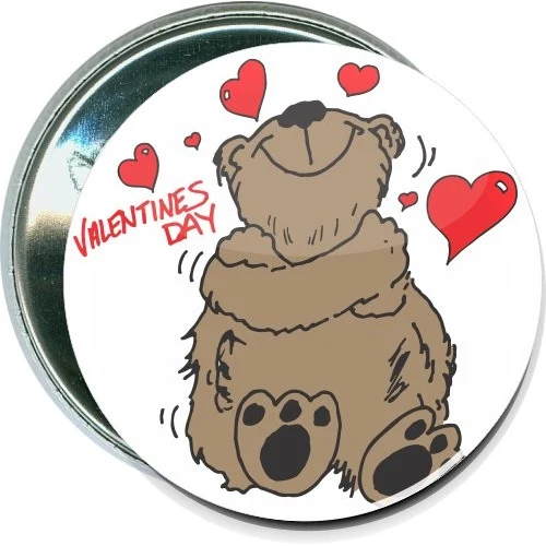 Valentines Day, Bear, Valentines Day Button 1