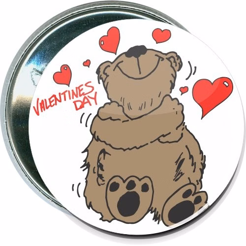 Valentines Day, Bear, Valentines Day Button