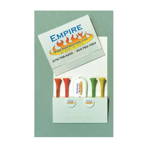 Pro Elite Gold Standard Golf Outing Packet w/ Four 2 3/4" Tees, 2 Markers & 1 Fixer 1