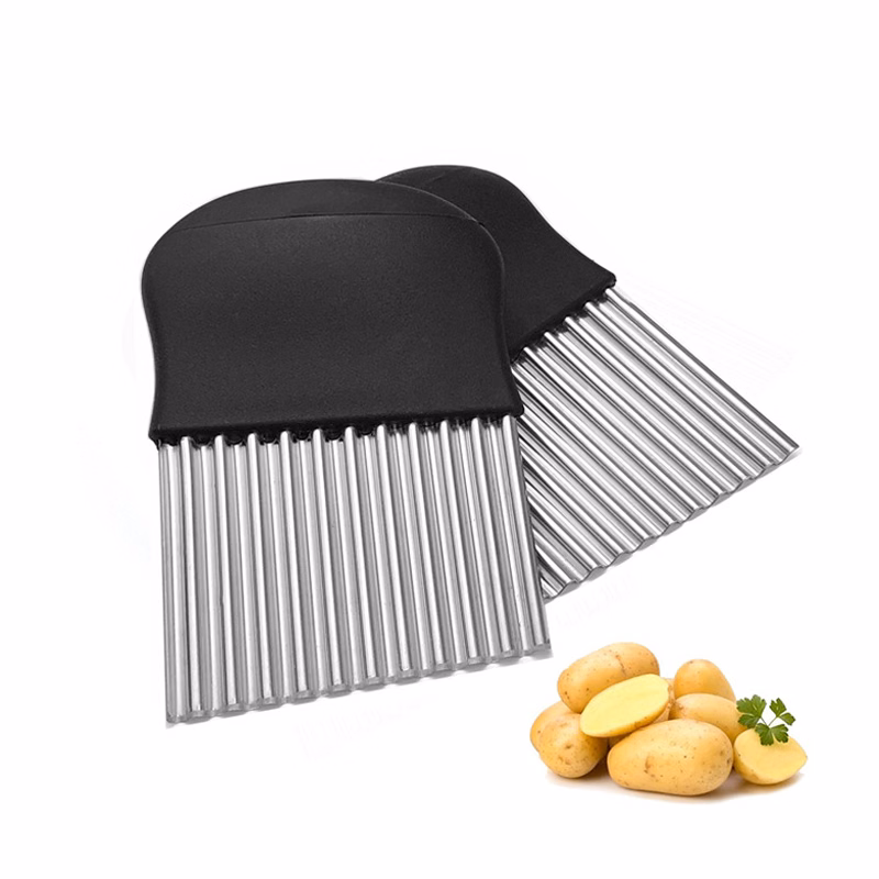 Large Crinkle Cutter Potato Knife Cutter French Fry Slicer Potato Cutter Fruit Vegetable Chopper