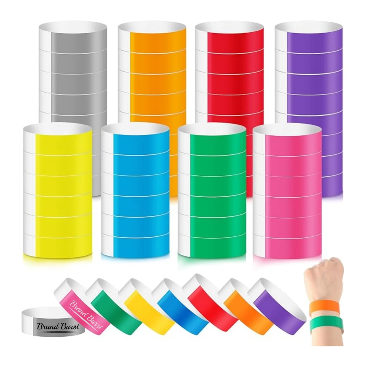 Disposable Paper Wristbands 100 Pack 1