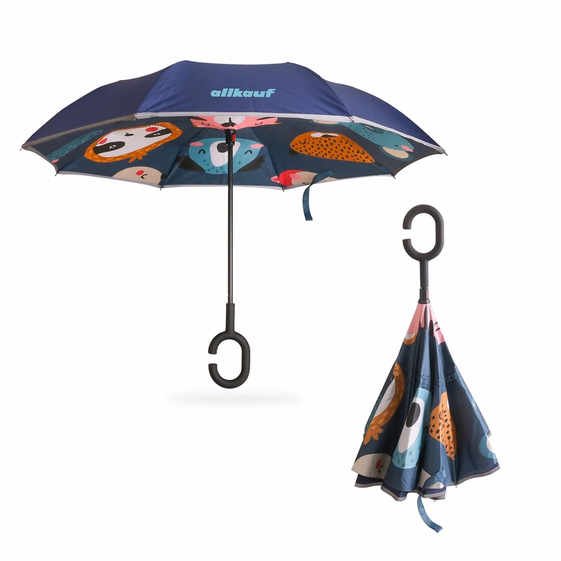 Full Color Coverage Children's Reversible Folding Umbrella