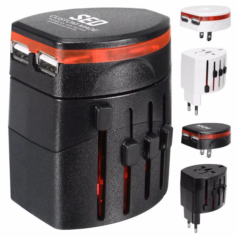 International Universal Travel Power Adapter With 2 USB Ports