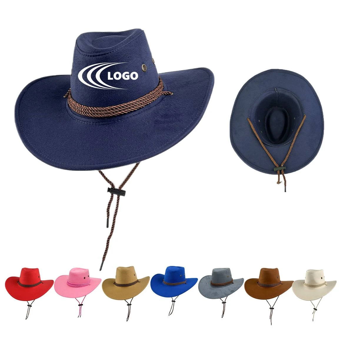 Full Color Western Cowboy Hat with Braided Band 1