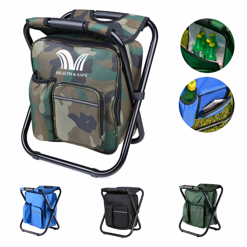 Foldable Waterproof Oxford Cooler Backpack Camping Chair