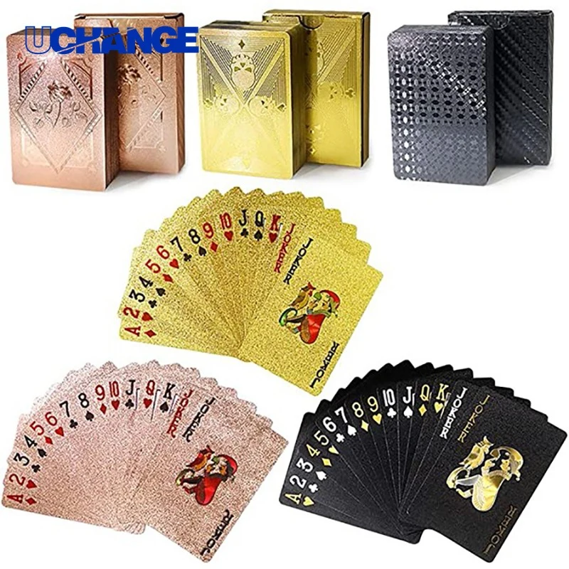 Gold Foiled Poker Playing Cards Deck 1