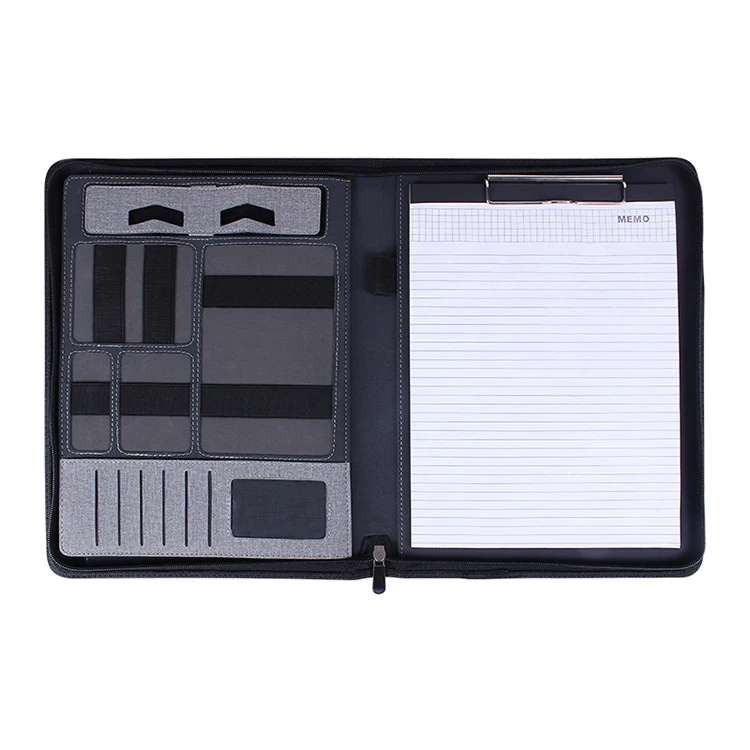 A4 PU Leather padfolio with Power Bank 1