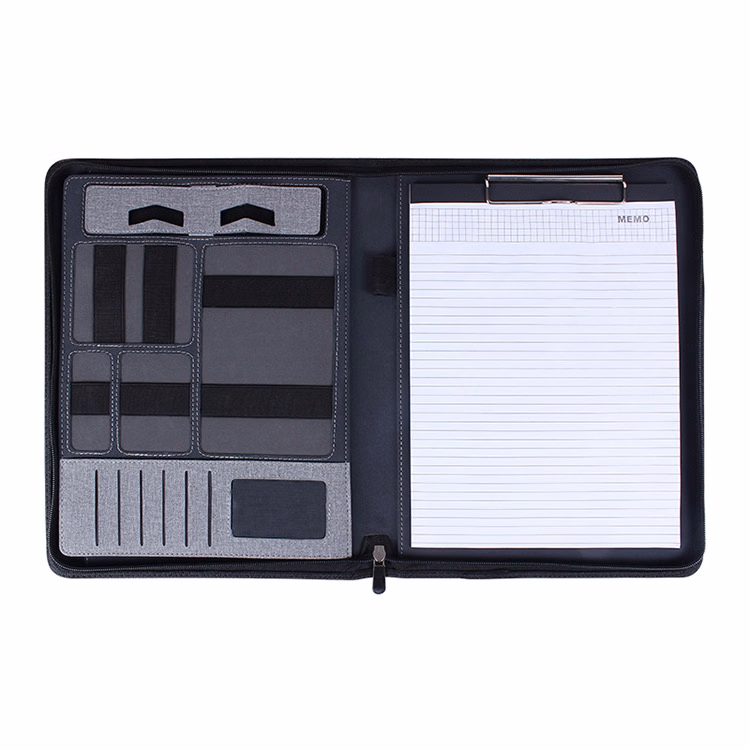 A4 PU Leather padfolio with Power Bank