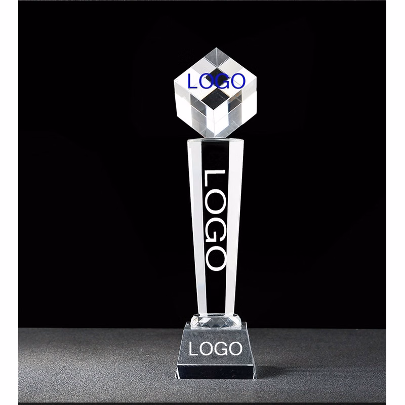 Crystal Mounted Square Award