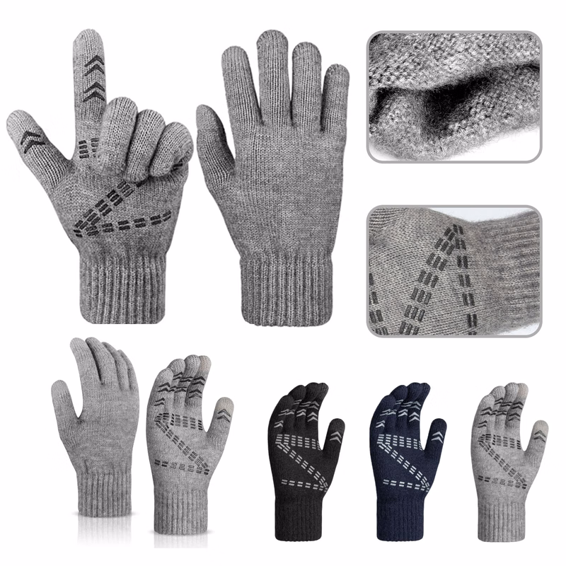Winter Warm Cashmere Velvet Touchscreen Gloves