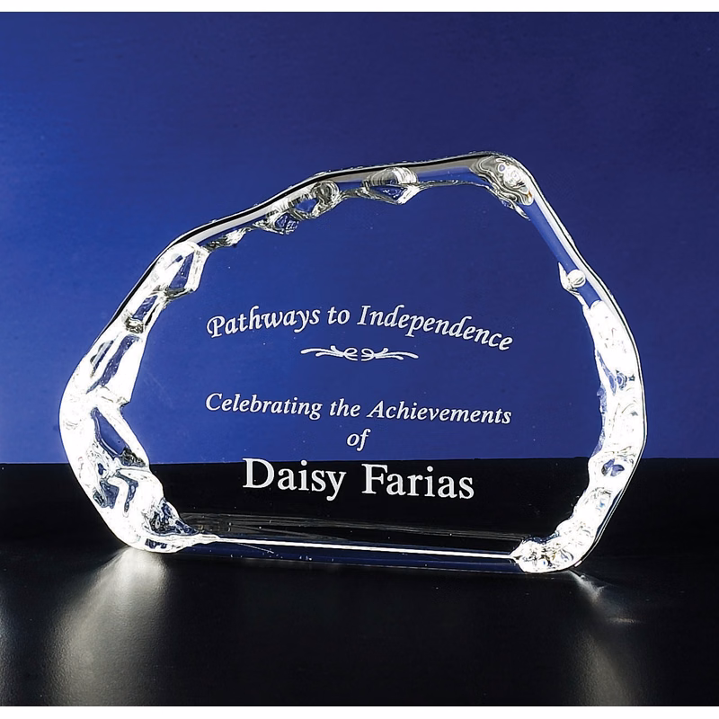 Crystal Iceberg Award (7"x5"x1")