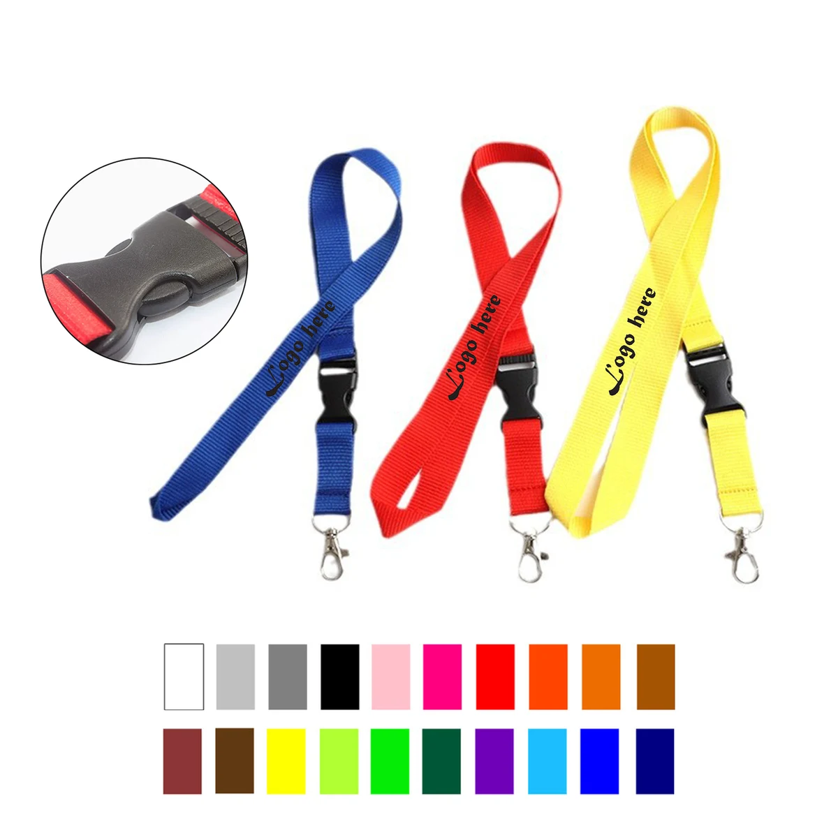 3/4" Imprinted Polyester Lanyard 1