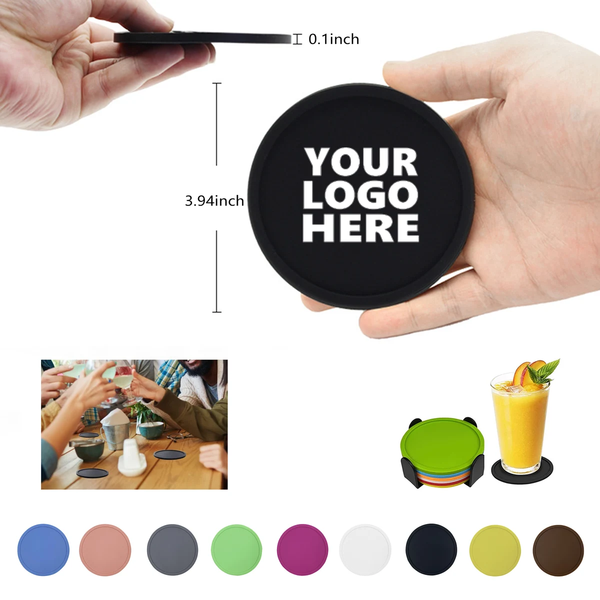 Round Silicone Cup Coaster MOQ50 1