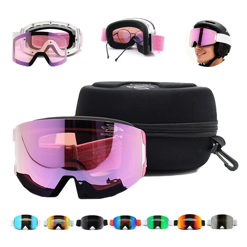 Magnetic UV400 Anti-Fog Ski Goggles 1