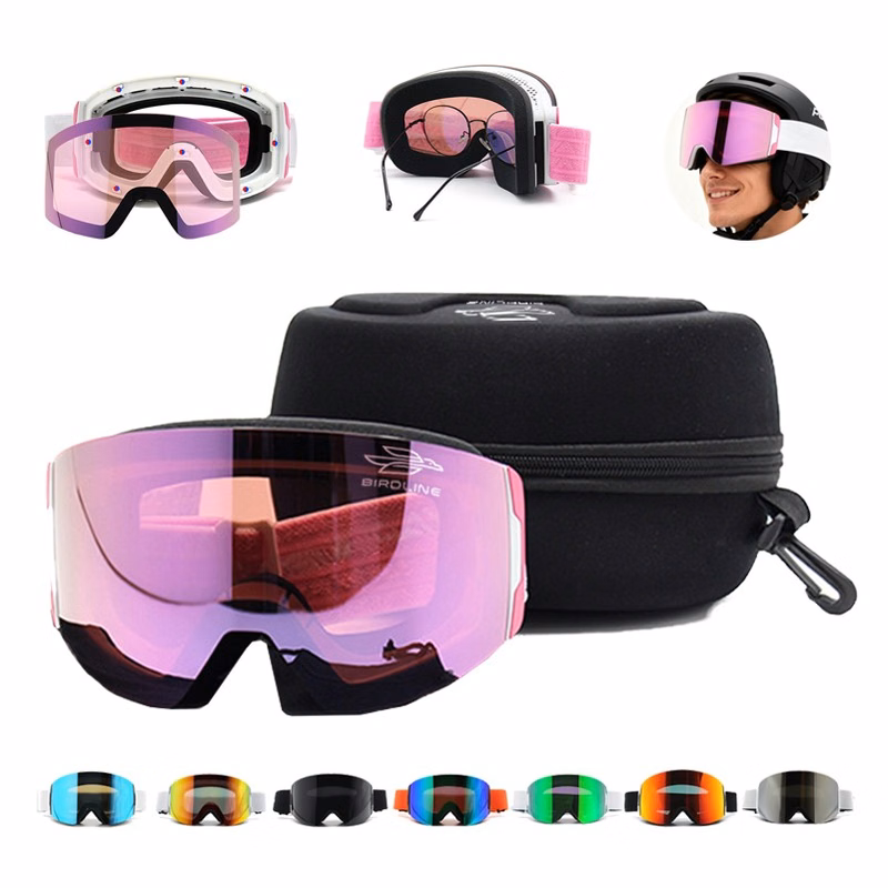 Magnetic UV400 Anti-Fog Ski Goggles