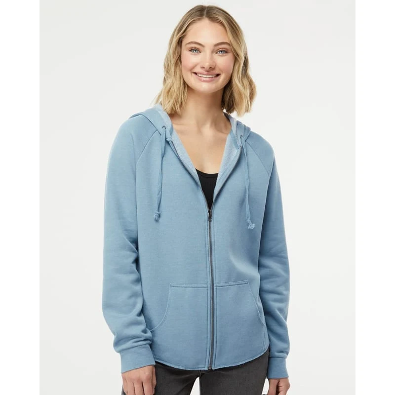 Independent Trading Co. Women's California Wave Wash Full-Zip Hooded Sweatshirt - PRM2500Z 1