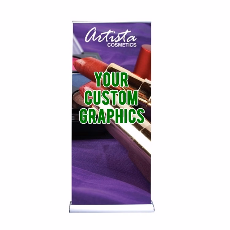 Contour Retractable Banner Stand 33.5 Inch With Graphic