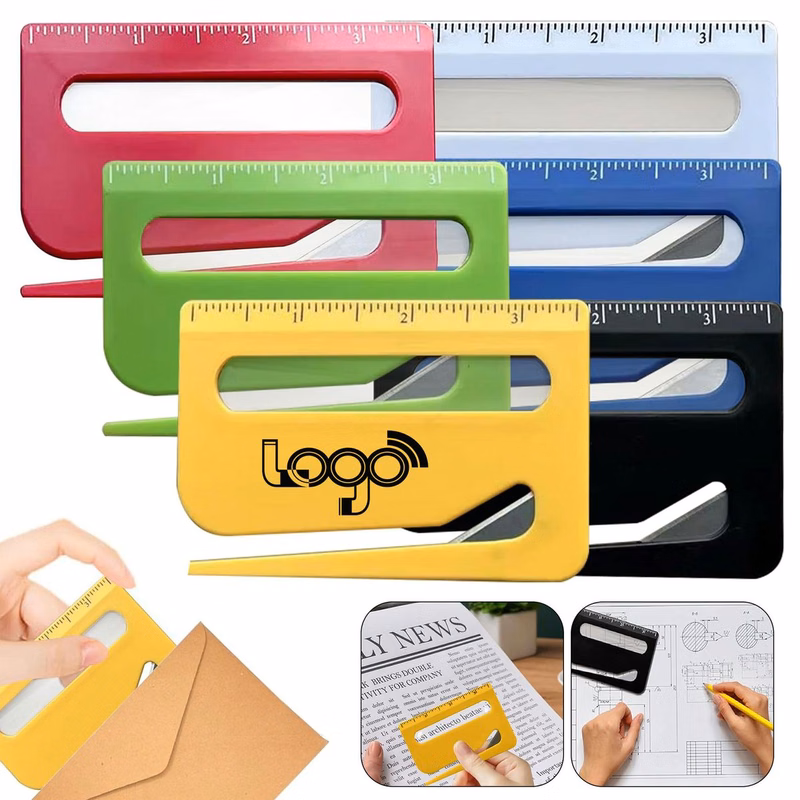 MOQ50 Envelope Opener With Magnifier And Ruler