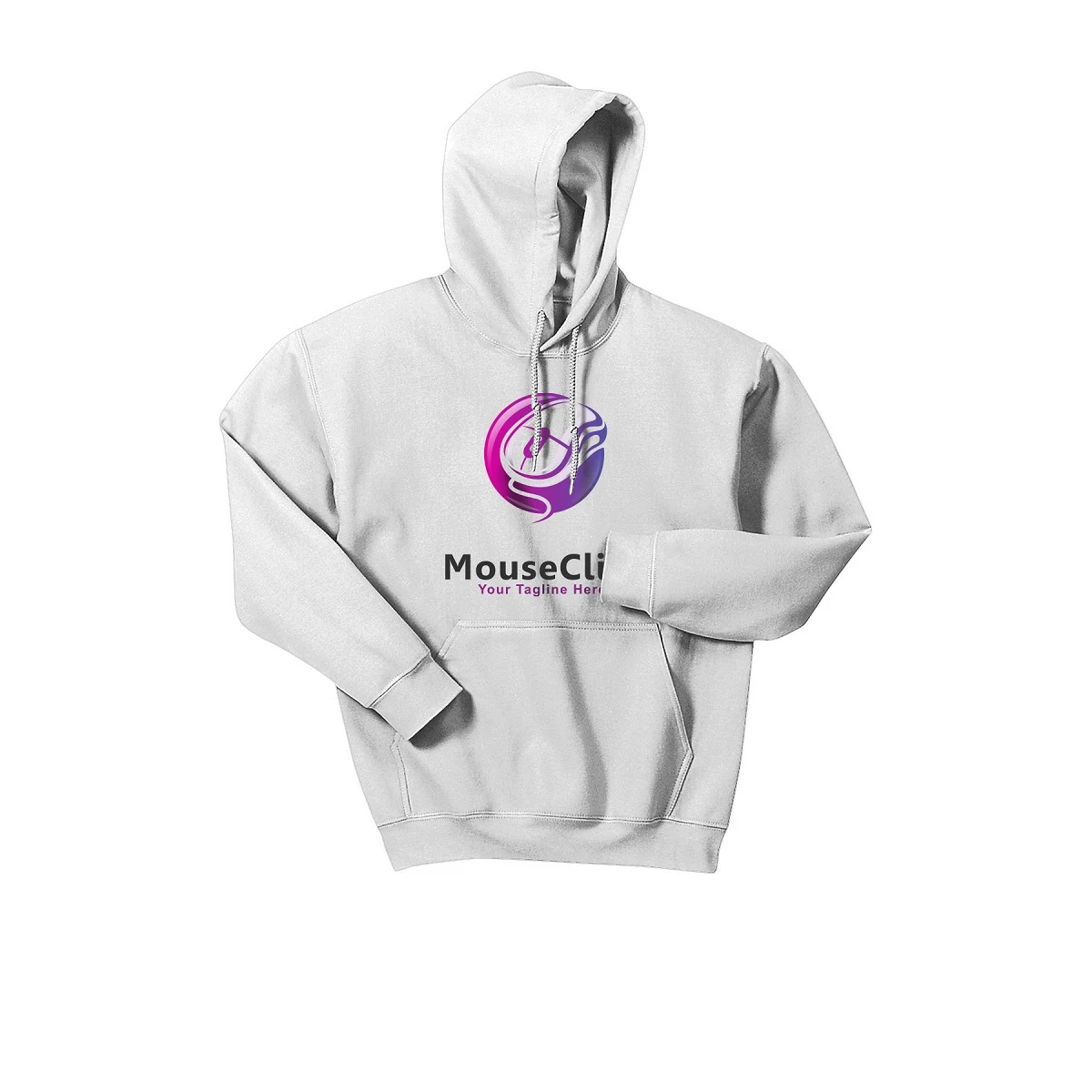 Gildan 185 - White Hoodie- Full-Color Imprint, custom hoodie or sweatshirt with logo imprint 1