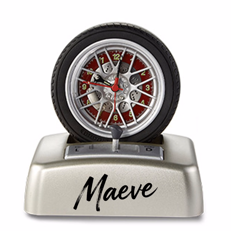 Rotating Tire-Shaped Alarm Clock