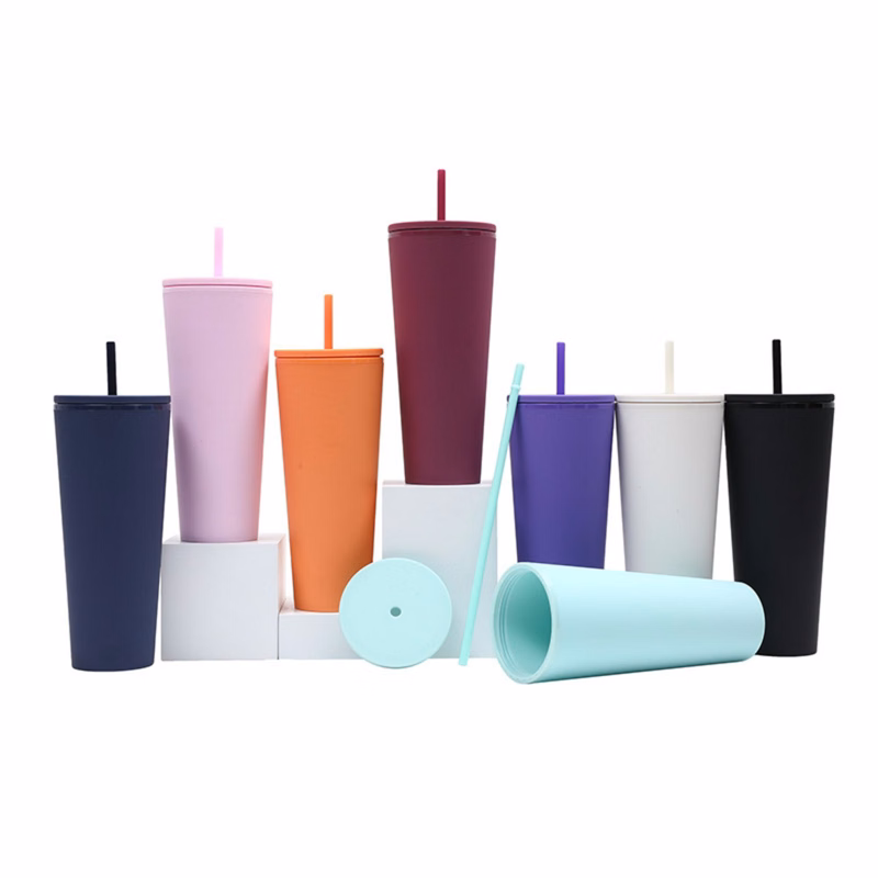 26 oz Large Capacity Double-Layer Straw Cup