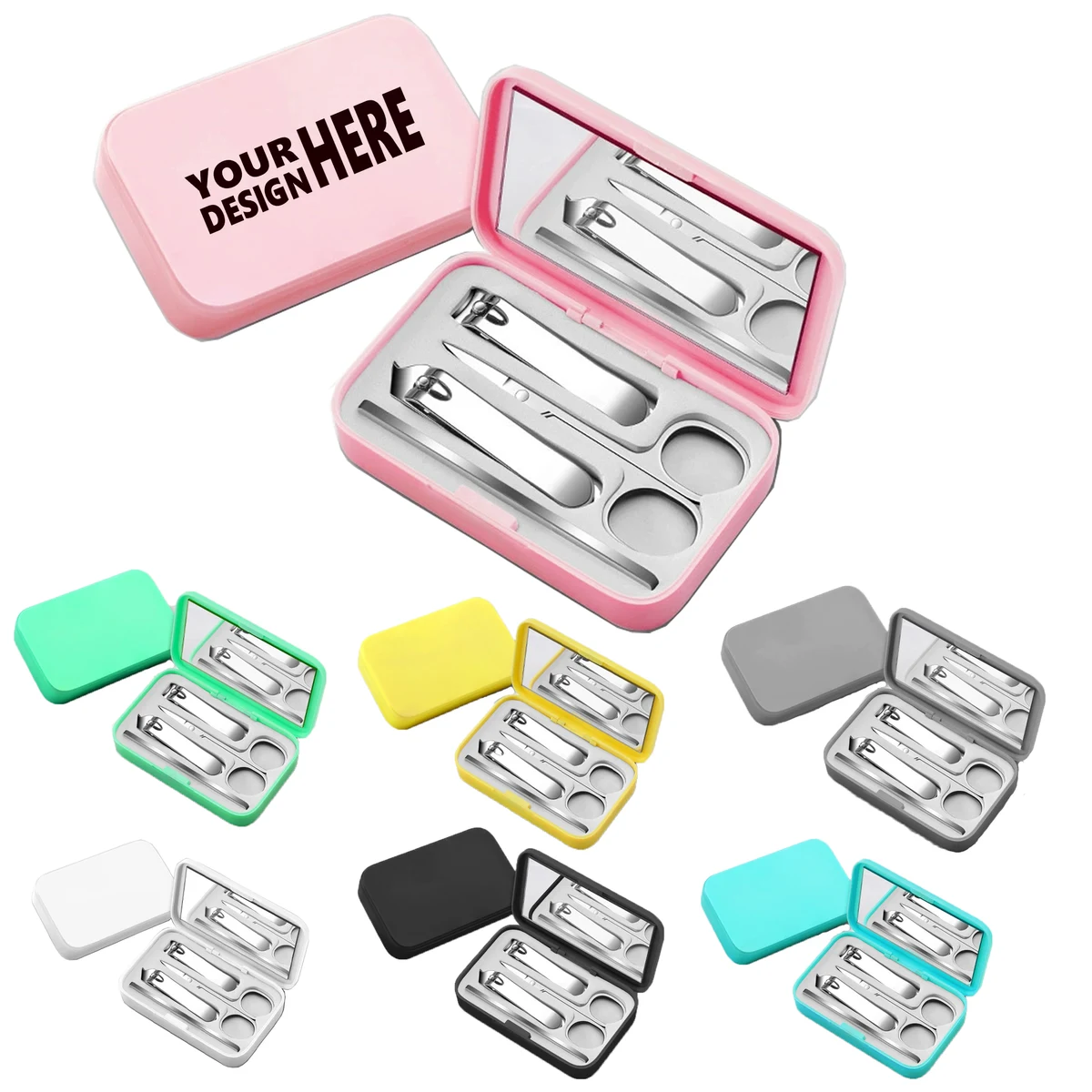 4-Piece Nail Clipper Set with Mirror 1