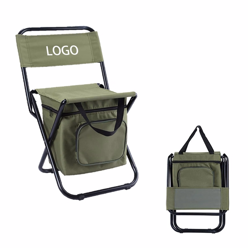 Folding Camping Chair With Cooler Bag