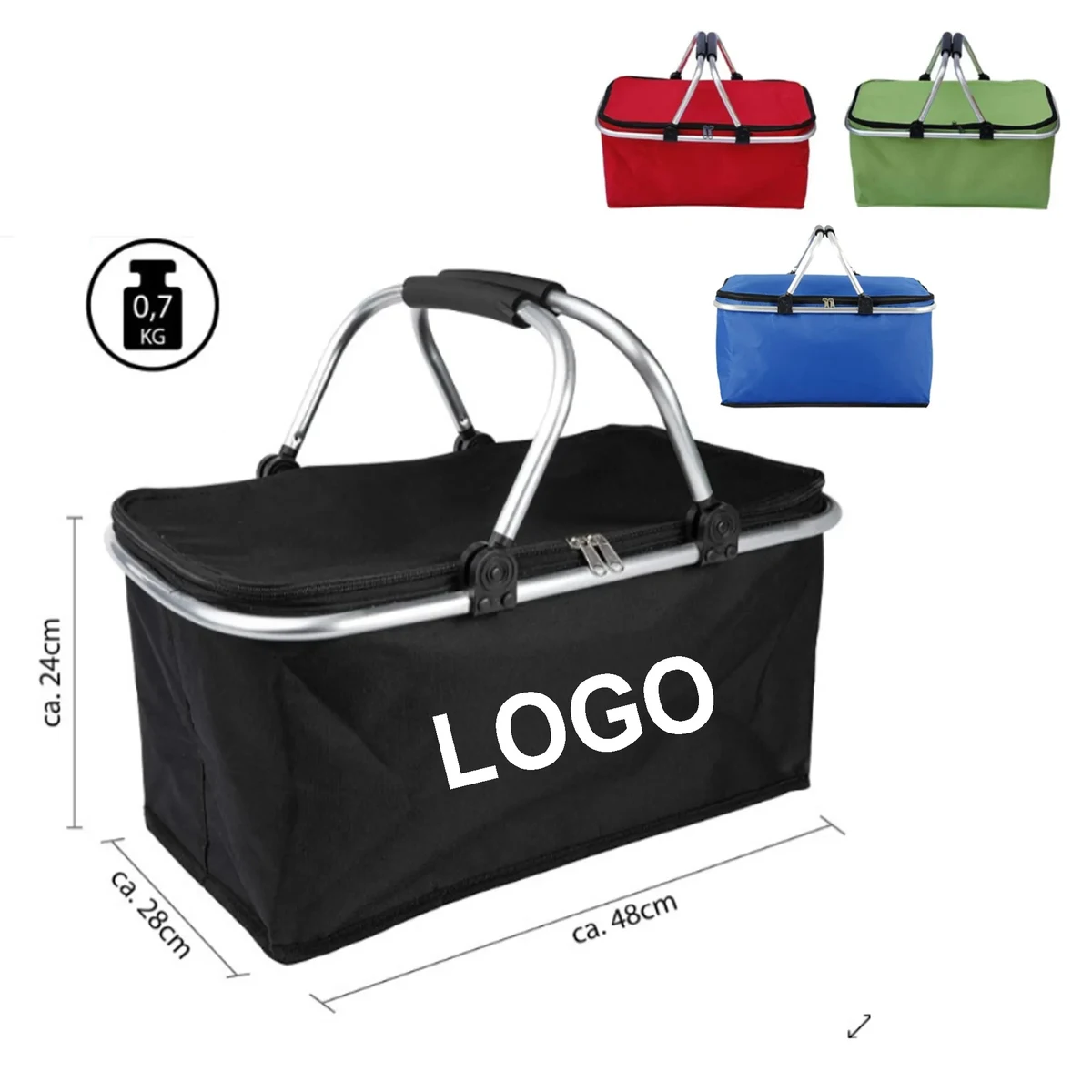 Collapsible Insulated Picnic Basket MOQ 10pcs 1