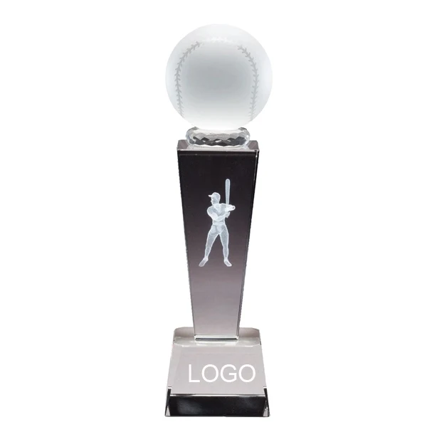 BASEBALL CRYSTAL TOWER TROPHY 1