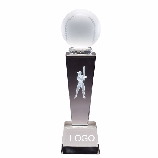 BASEBALL CRYSTAL TOWER TROPHY