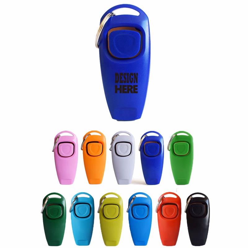 Two-In-One Dog Training Whistle Clicker Outdoor Survival Keychain