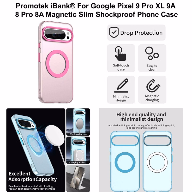 iBank® Case for Google Pixel 10/9/8/7/6 A Pro XL + Tempered Glass