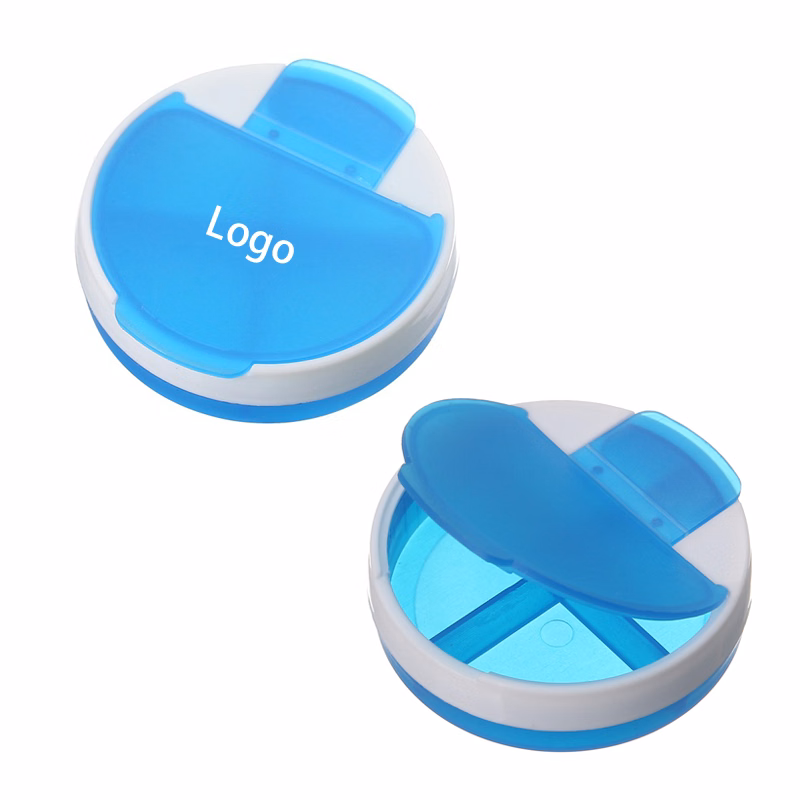 4 Compartments Round Pill Box