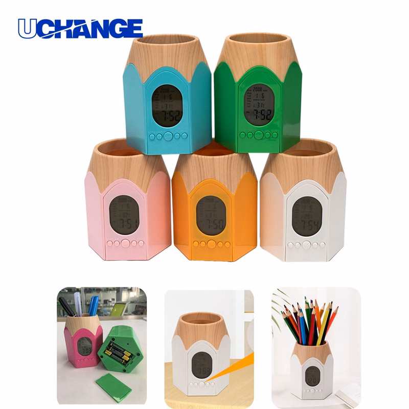 Electronic Calendar Pen Holder Cup
