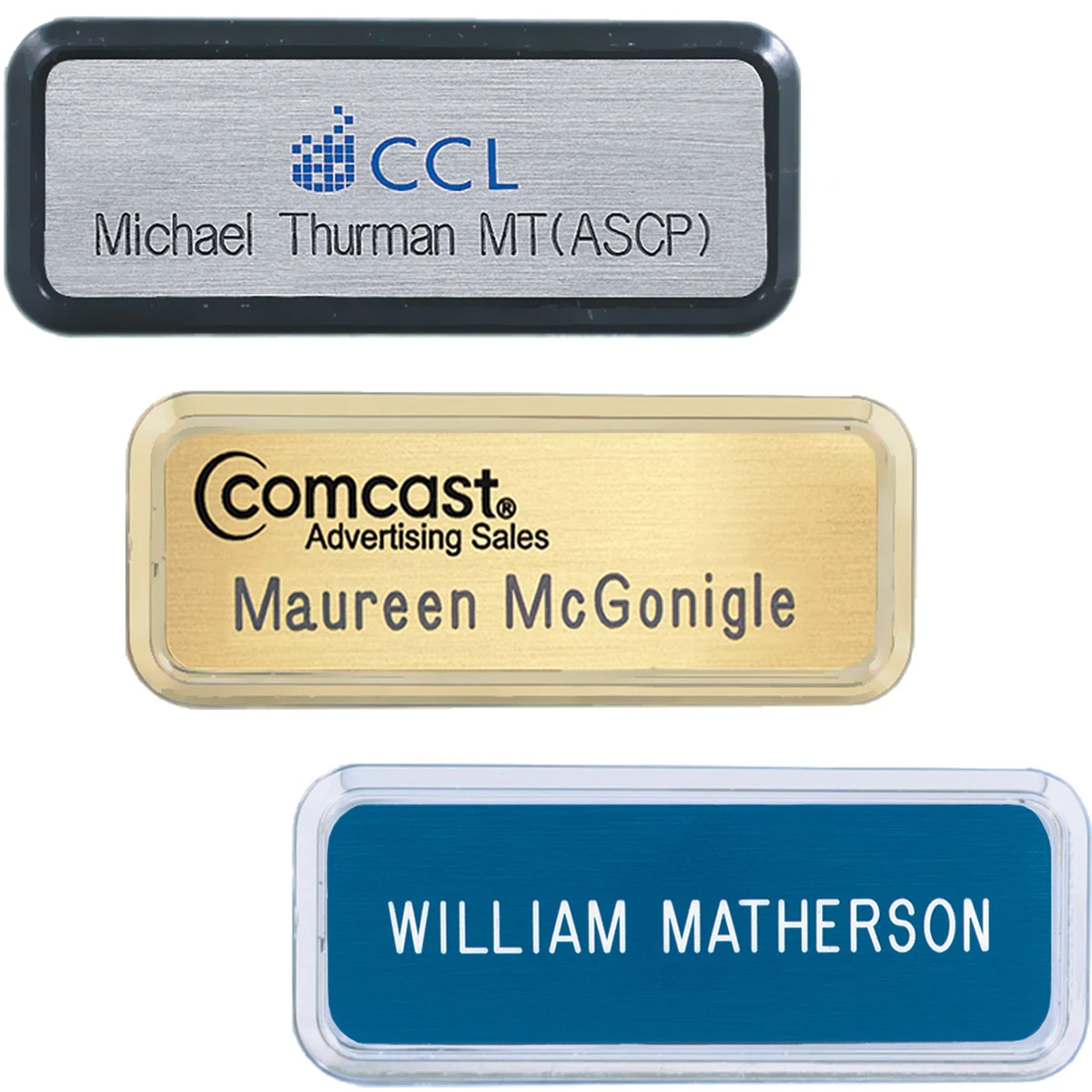 Las Vegas Plastic Name Badge (Standard Size 1-5/16" x 3-5/16" 1