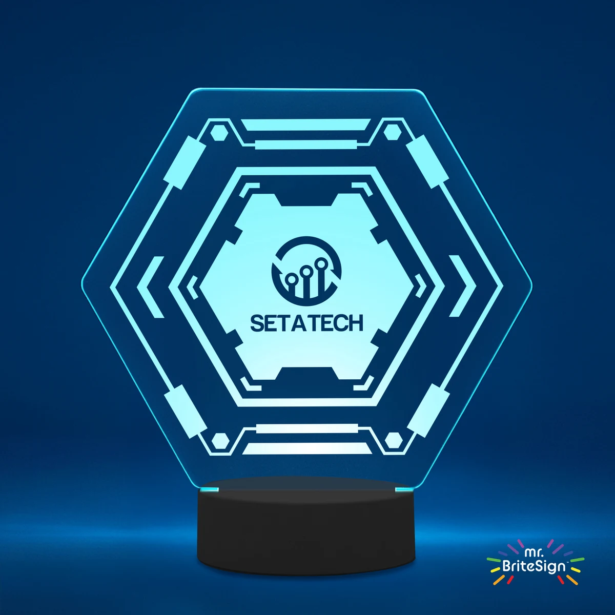 mr.BriteSign LED Acrylic Sign - Hexagon 1
