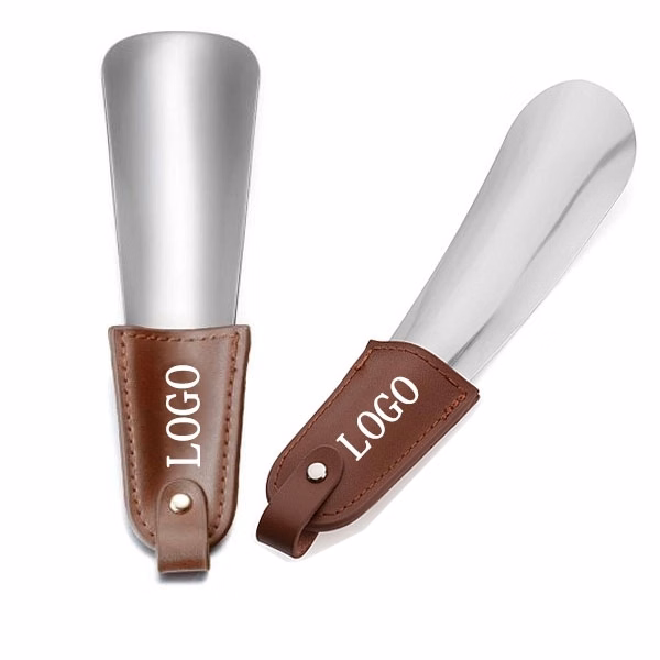 Stainless Steel Shoe Horn with Leather Strap