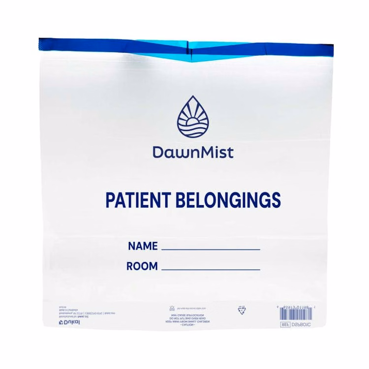 Patient Belonging Bags with Drawtape Clear - 20" x 20"
