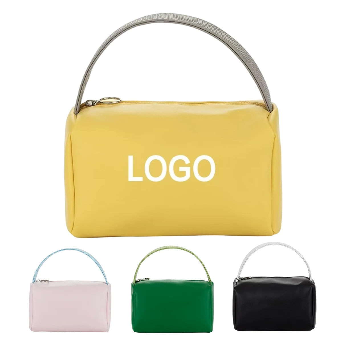 PU Cosmetic Bag With Braided Handle 1