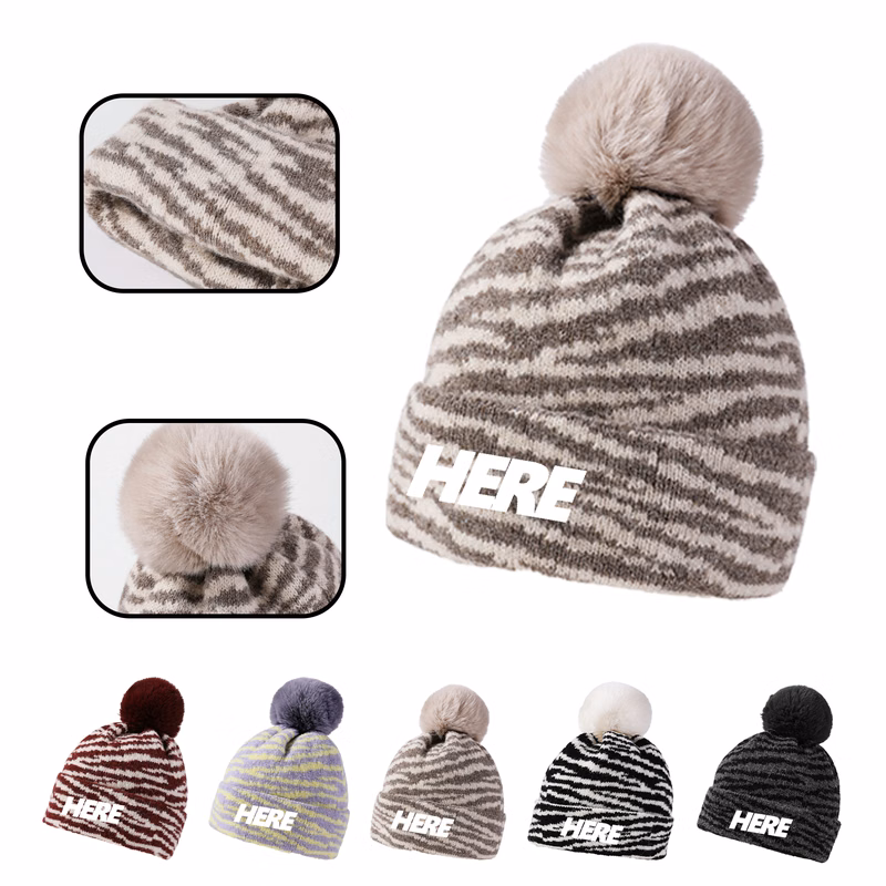 MOQ 20 PCS Striped Knit Beanie