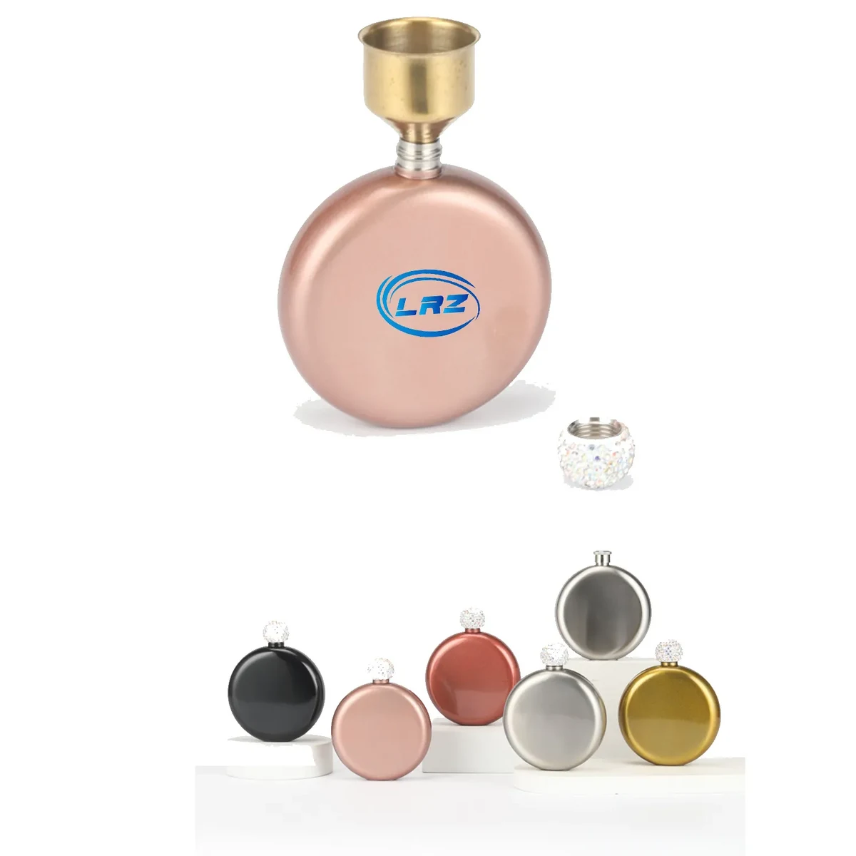 5oz Wine Hip Flask, custom water bottle with logo imprint 1