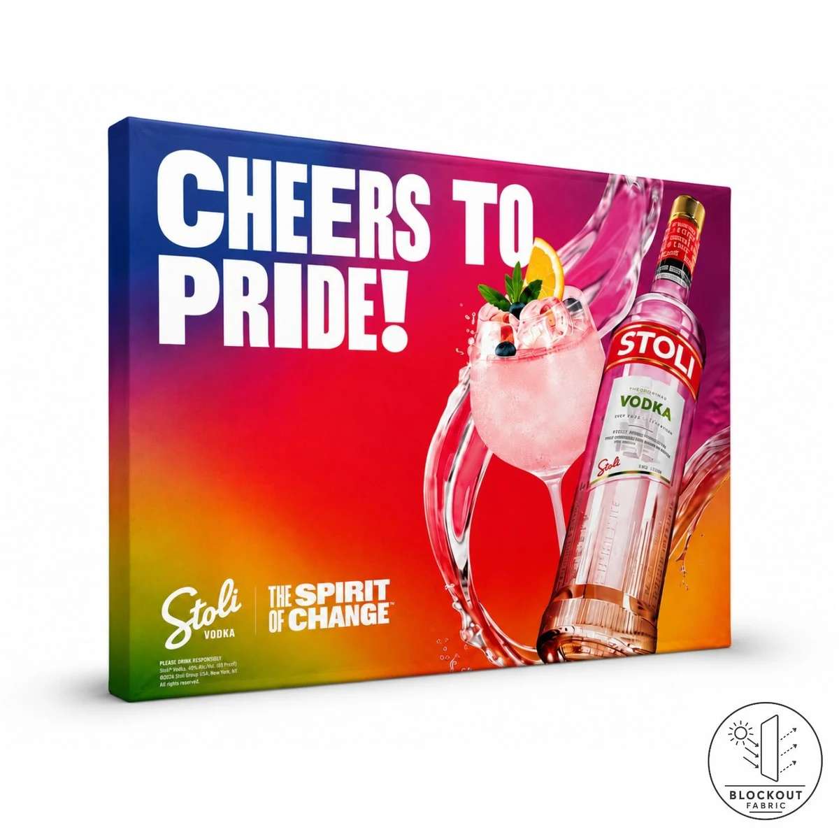 48 Hr Quick Ship - 10' Straight Wall Tension Fabric Pop-up Display with Wrap Ends, Block Out fabric 1