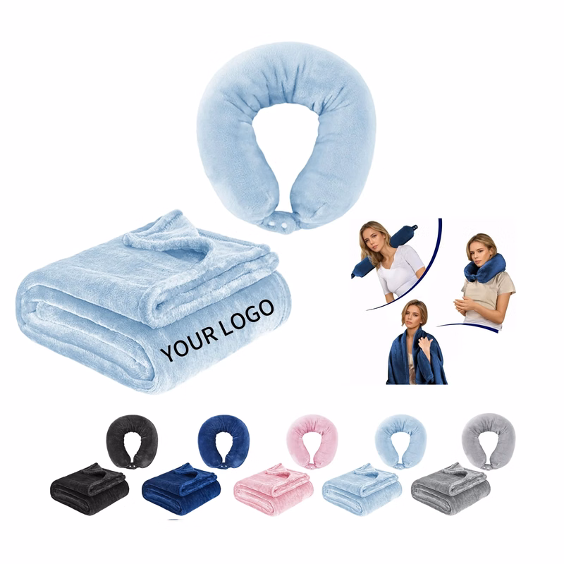 MOQ 50 2-in-1 Travel Blanket & Pillow