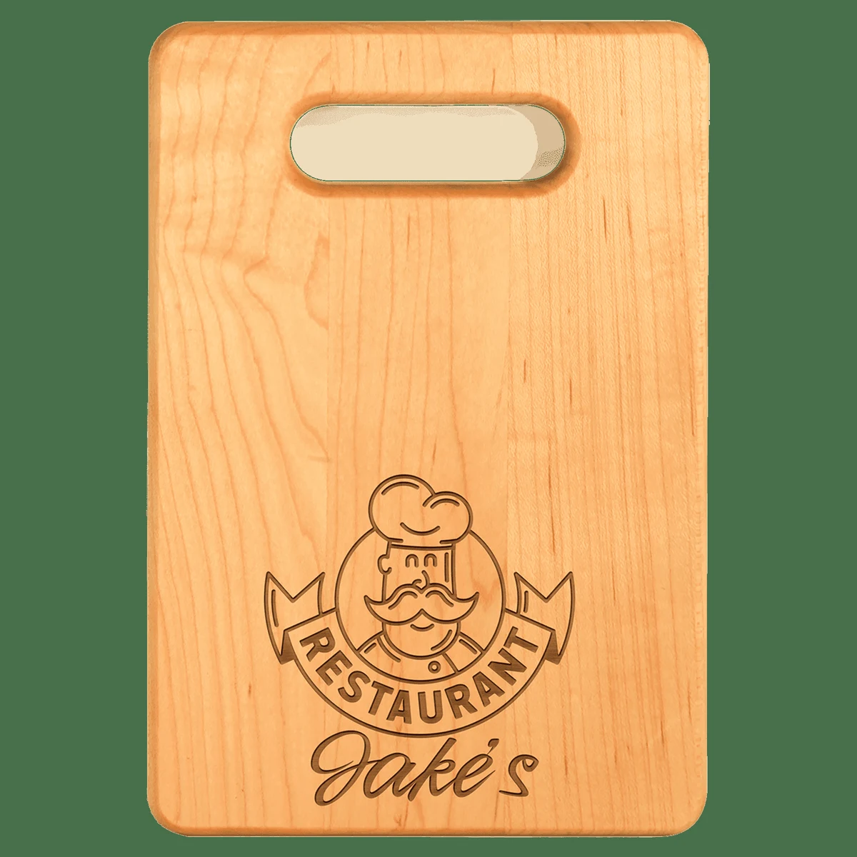 9" x 6" Light Brown Maple Cutting Board 1
