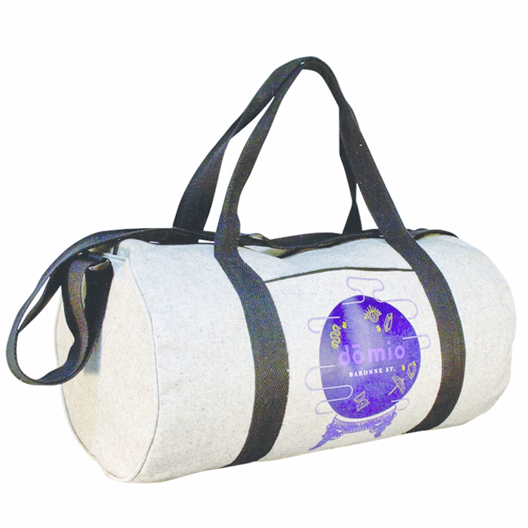 Super Sale- 14 oz. Cotton Grey Tweed Duffel Bag
