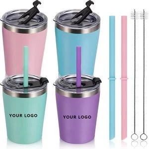 8.5 oz Kids Stainless Steel Thermos Mug 1