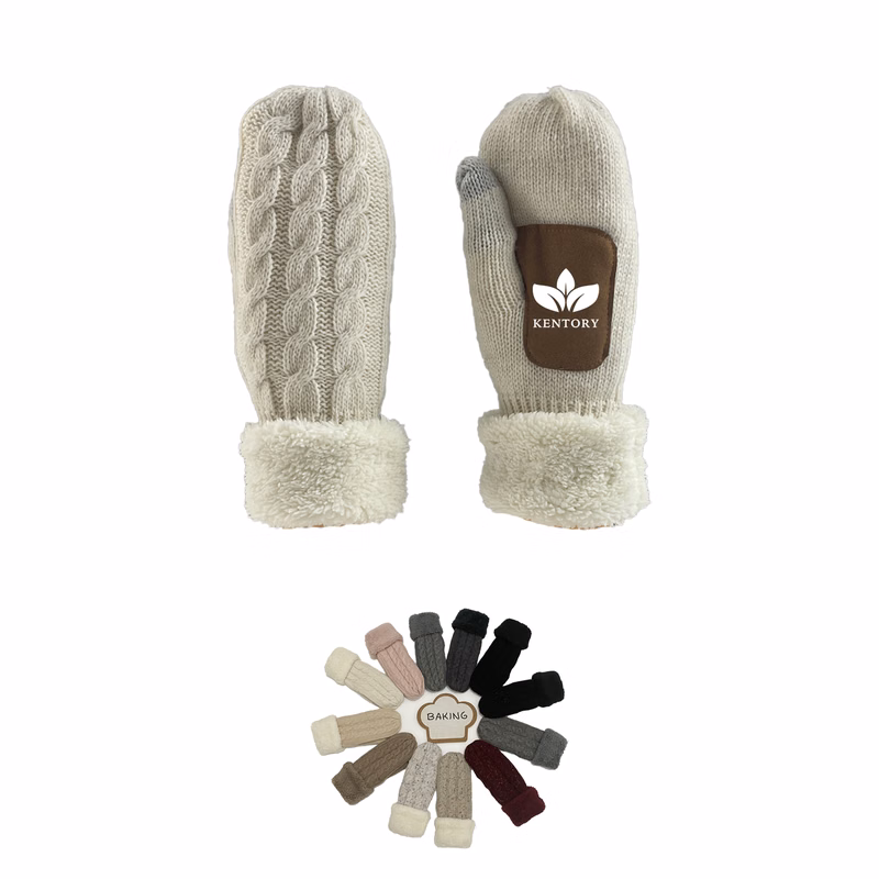 Warm Wool Knit Winter Gloves For Women